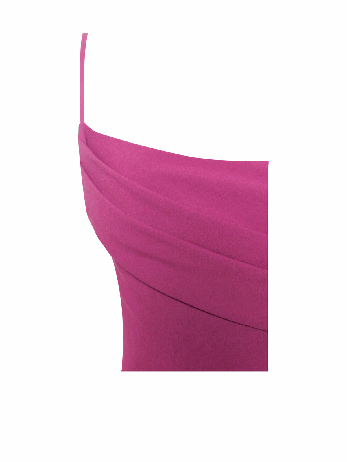 BBC Fiona Fuchsia Feather Trim Bottom Maxi Dress