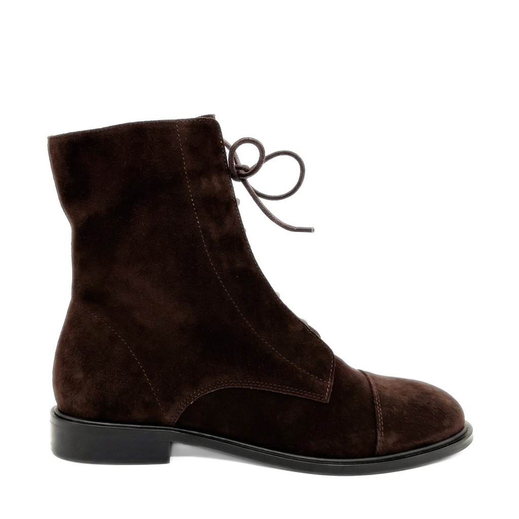 Claude Lace-Up Suede Ankle Boots