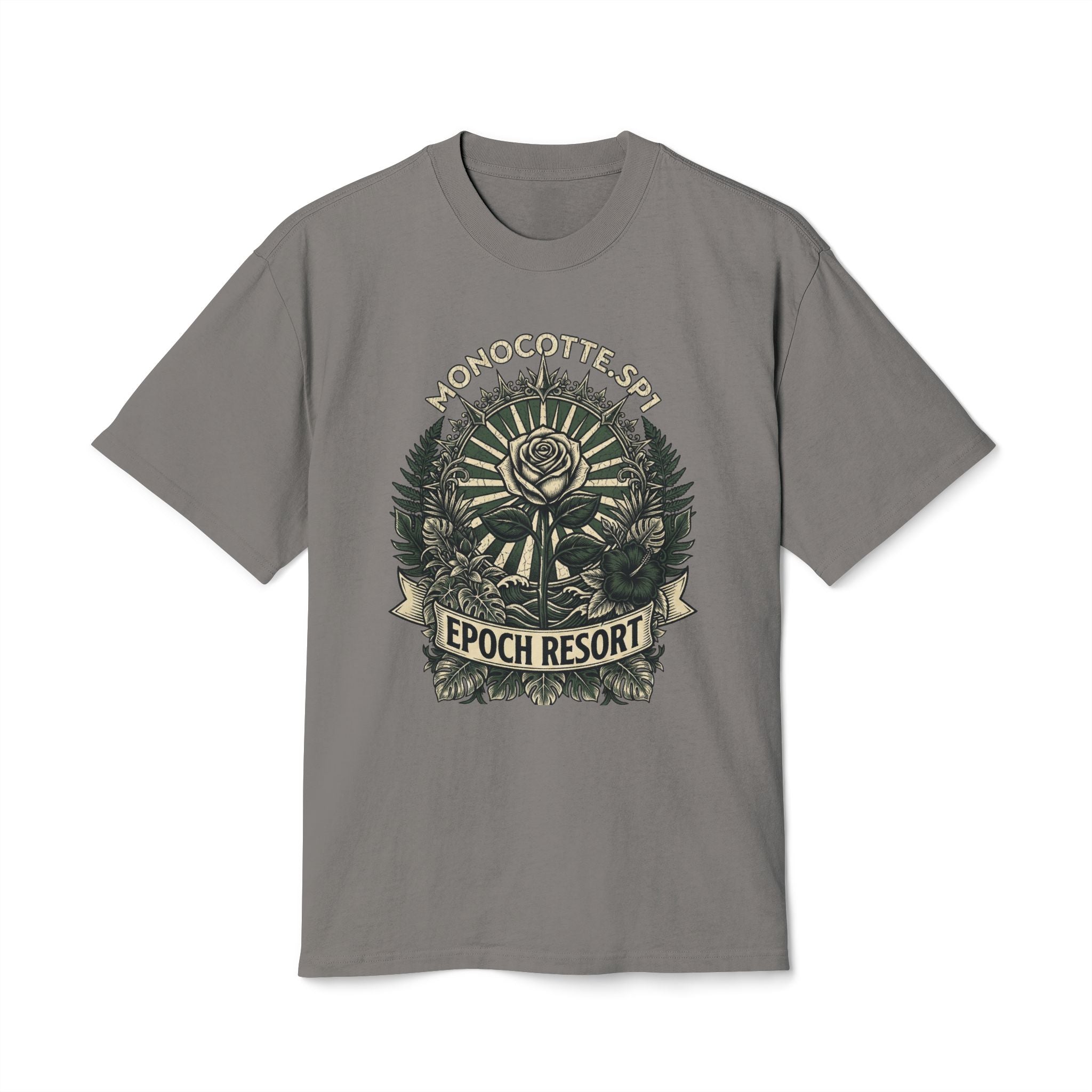 Epoch Resort Graphic Tee — Monocotte.sp1, Vintage Botanical Design