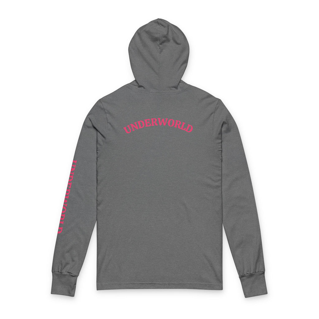 Underworld Pink Snake Skull Hooded Long Sleeve Tee - Statement Streetwear