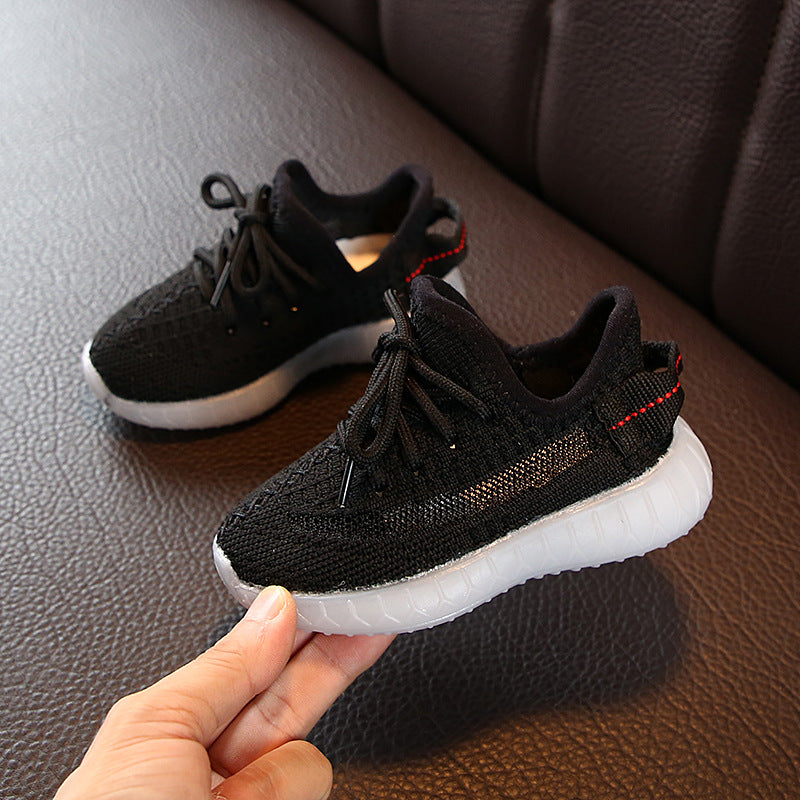 Boys Girls Baby/Toddler/Little Kids Leather Trainers Children's School Sport Shoes Soft Running Shoes