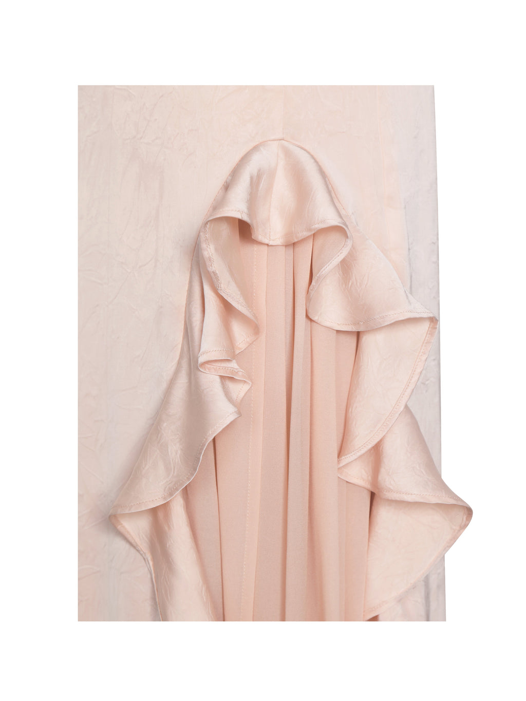 Talyssa Baby Pink Ruched Waist Double High Slit Maxi Gown (Archive Sale)