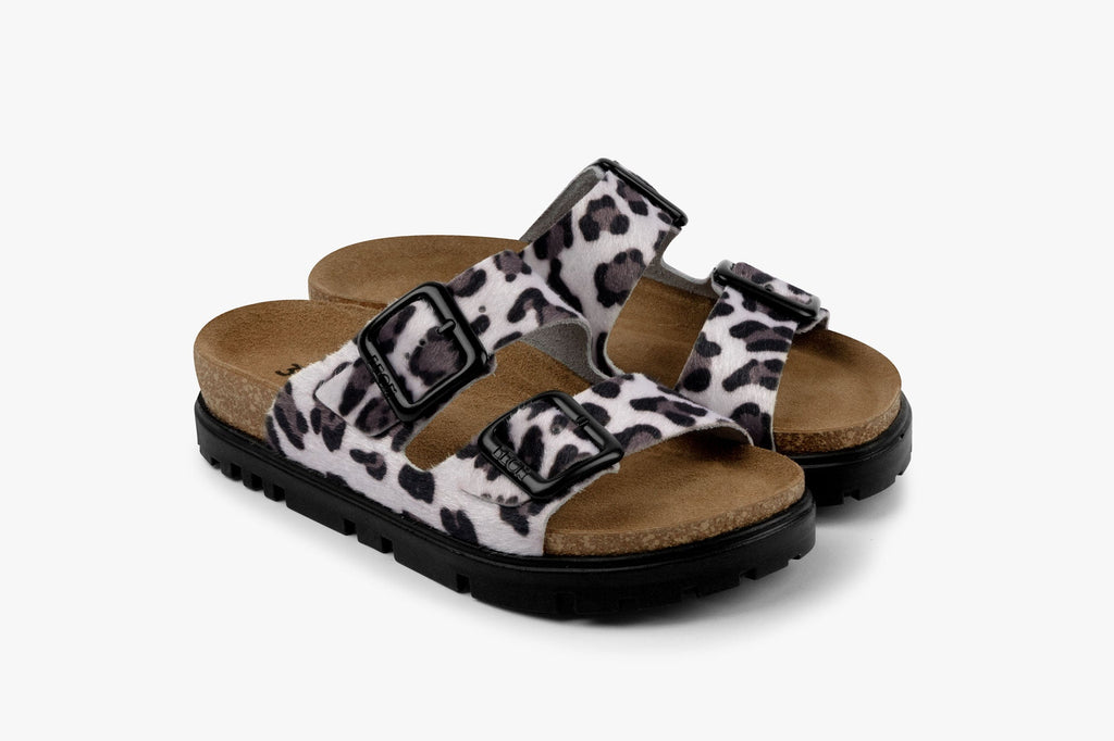 Terra Women's Leather Sandal - Adjustable Buckle Cork-style Footbed