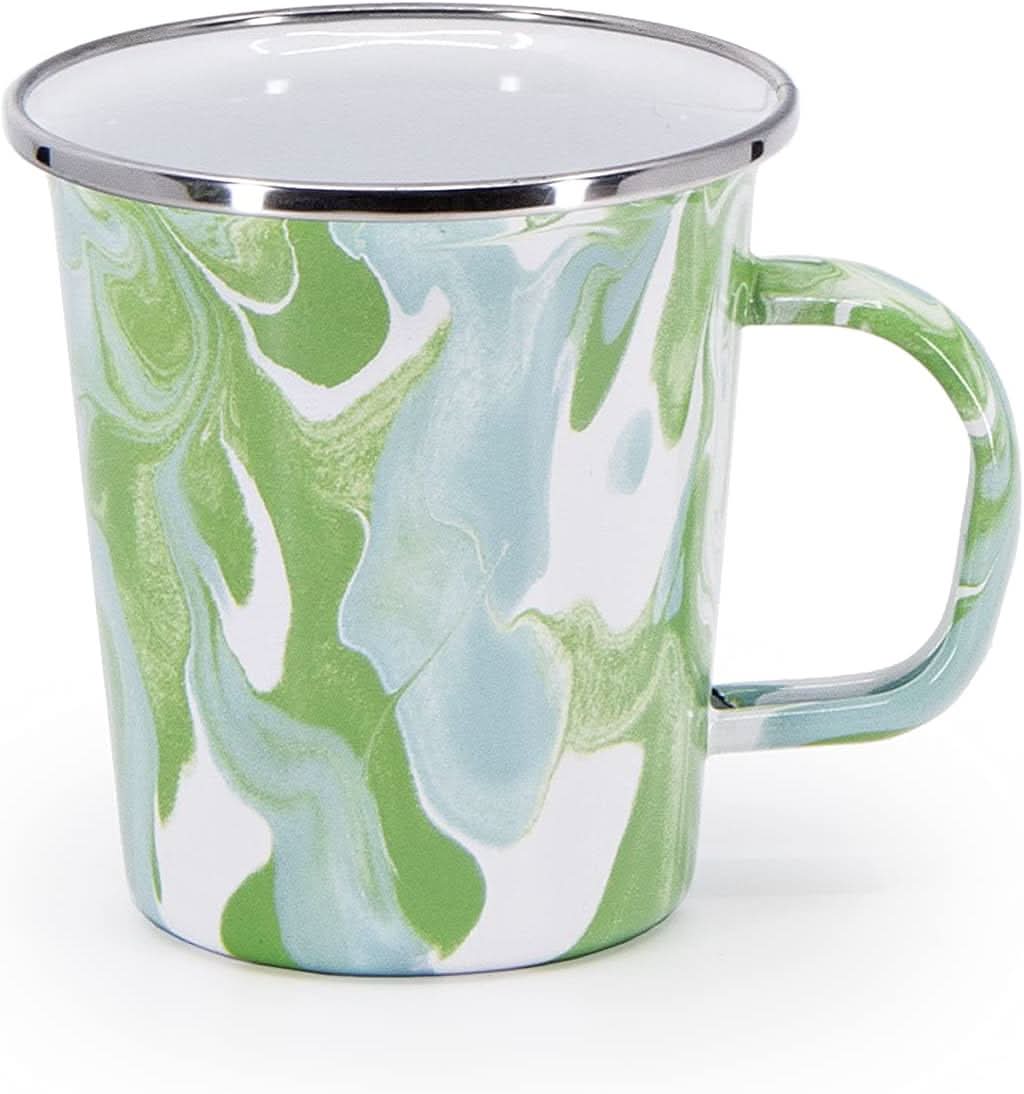 Golden Rabbit Enamelware Modern Monet 16 oz Latte Mugs - Set of 4