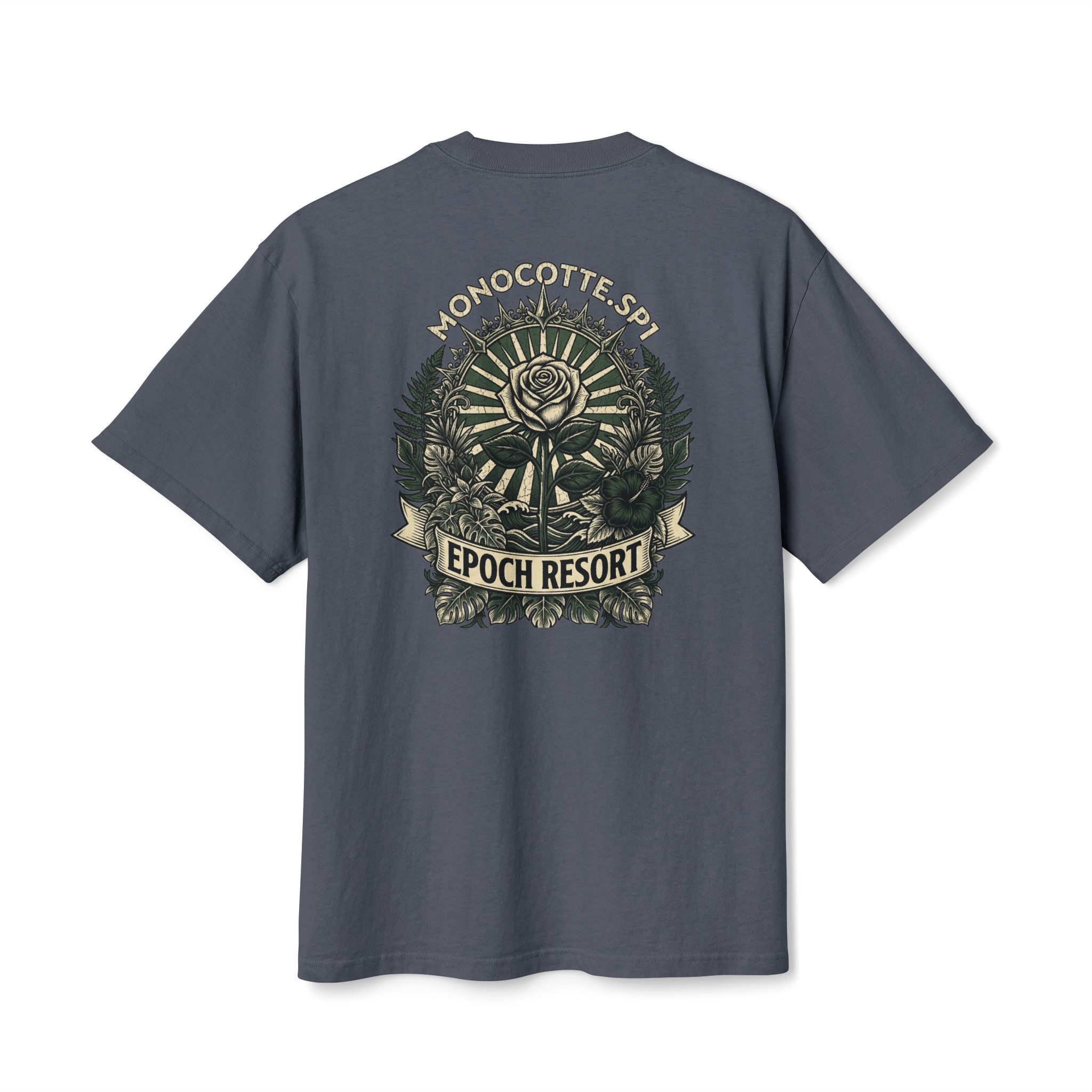 Epoch Resort Graphic Tee — Monocotte.sp1, Vintage Botanical Design