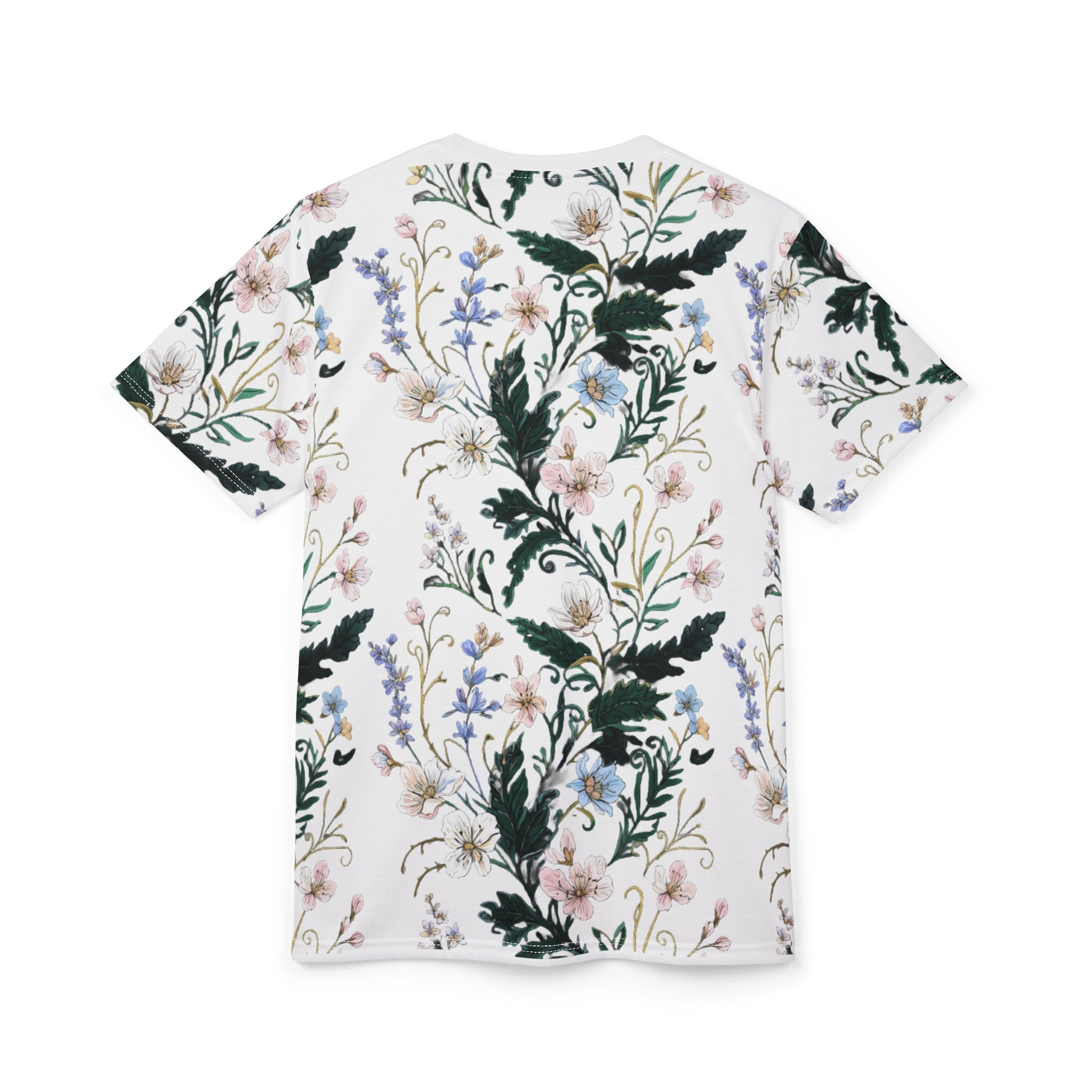 Floral Meadow Unisex Tee — Vintage Botanical Pattern