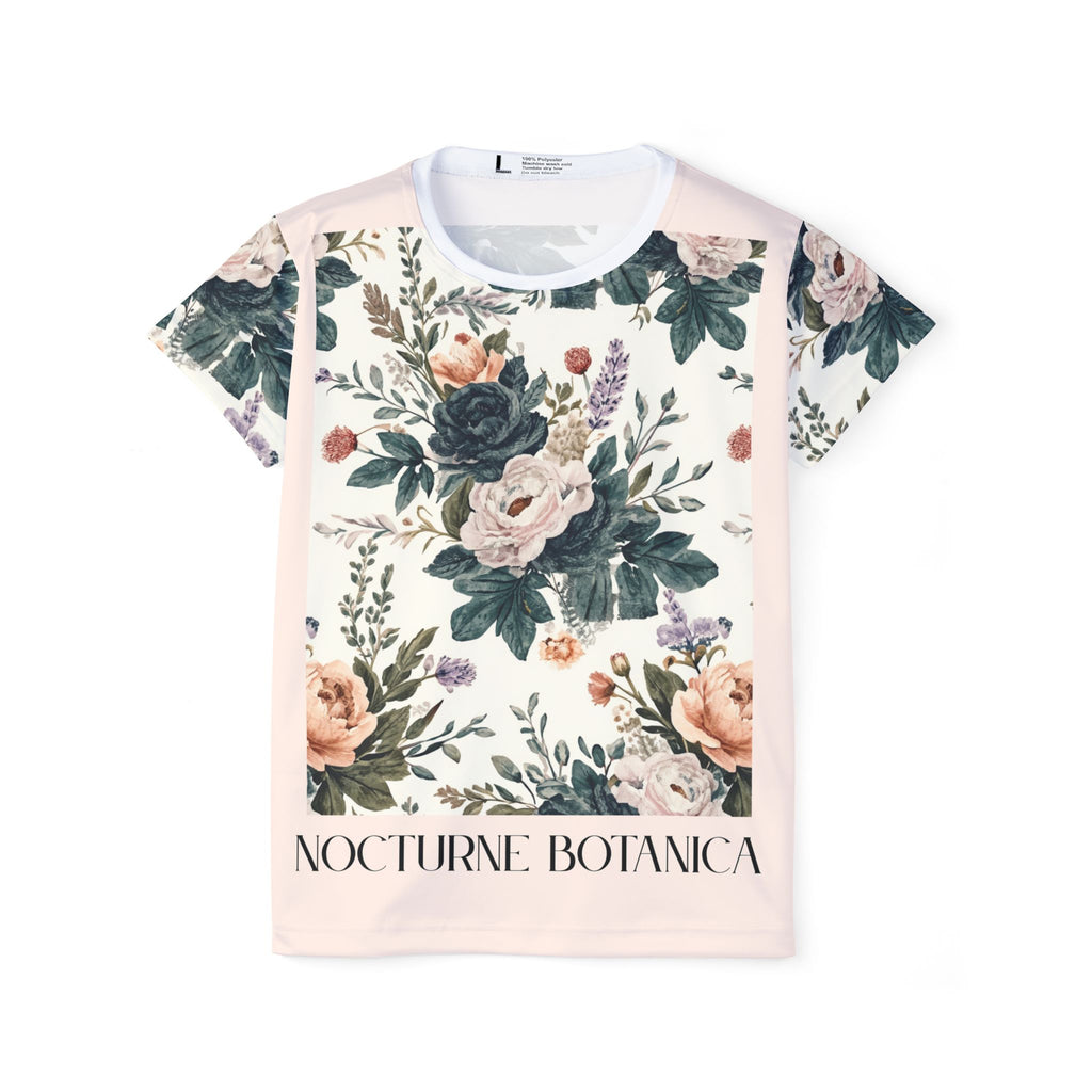 Floral 'Nocturne Botanica' Women's Sports Jersey — Vintage Rose Athletic Tee