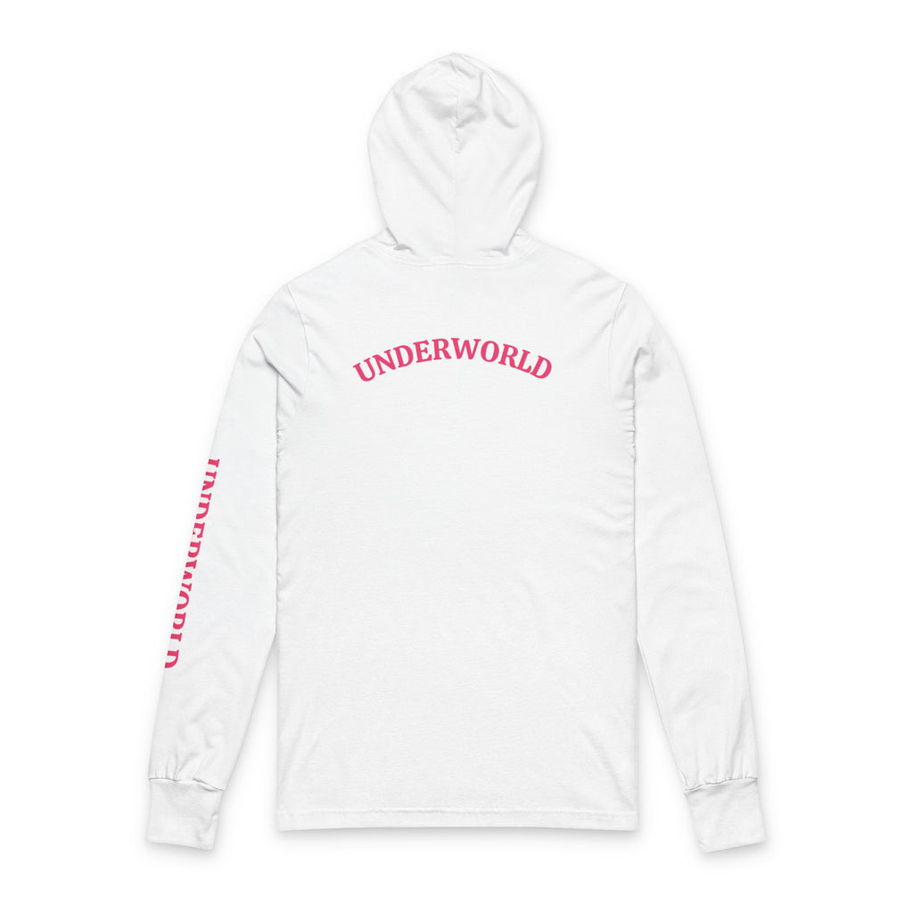 Underworld Pink Snake Skull Hooded Long Sleeve Tee - Statement Streetwear