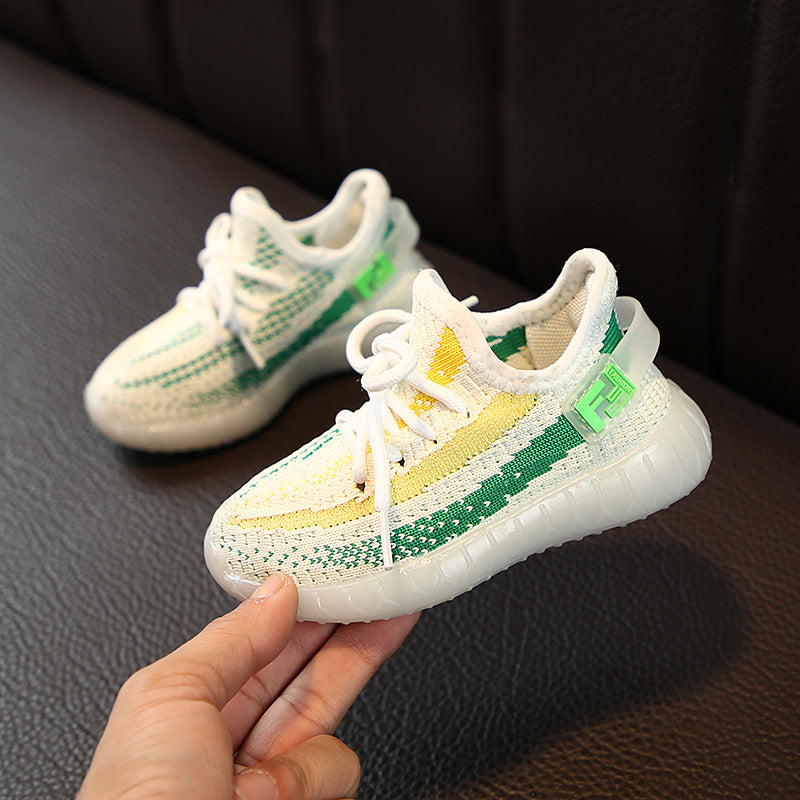Boys Girls Baby/Toddler/Little Kids Leather Trainers Children's School Sport Shoes Soft Running Shoes