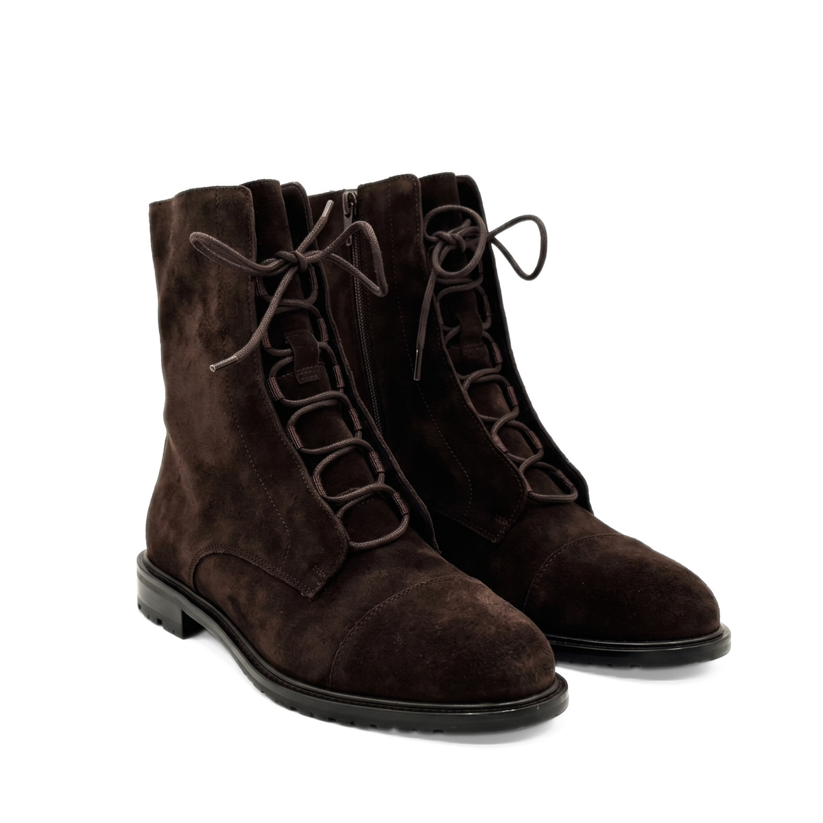 Claude Lace-Up Suede Ankle Boots
