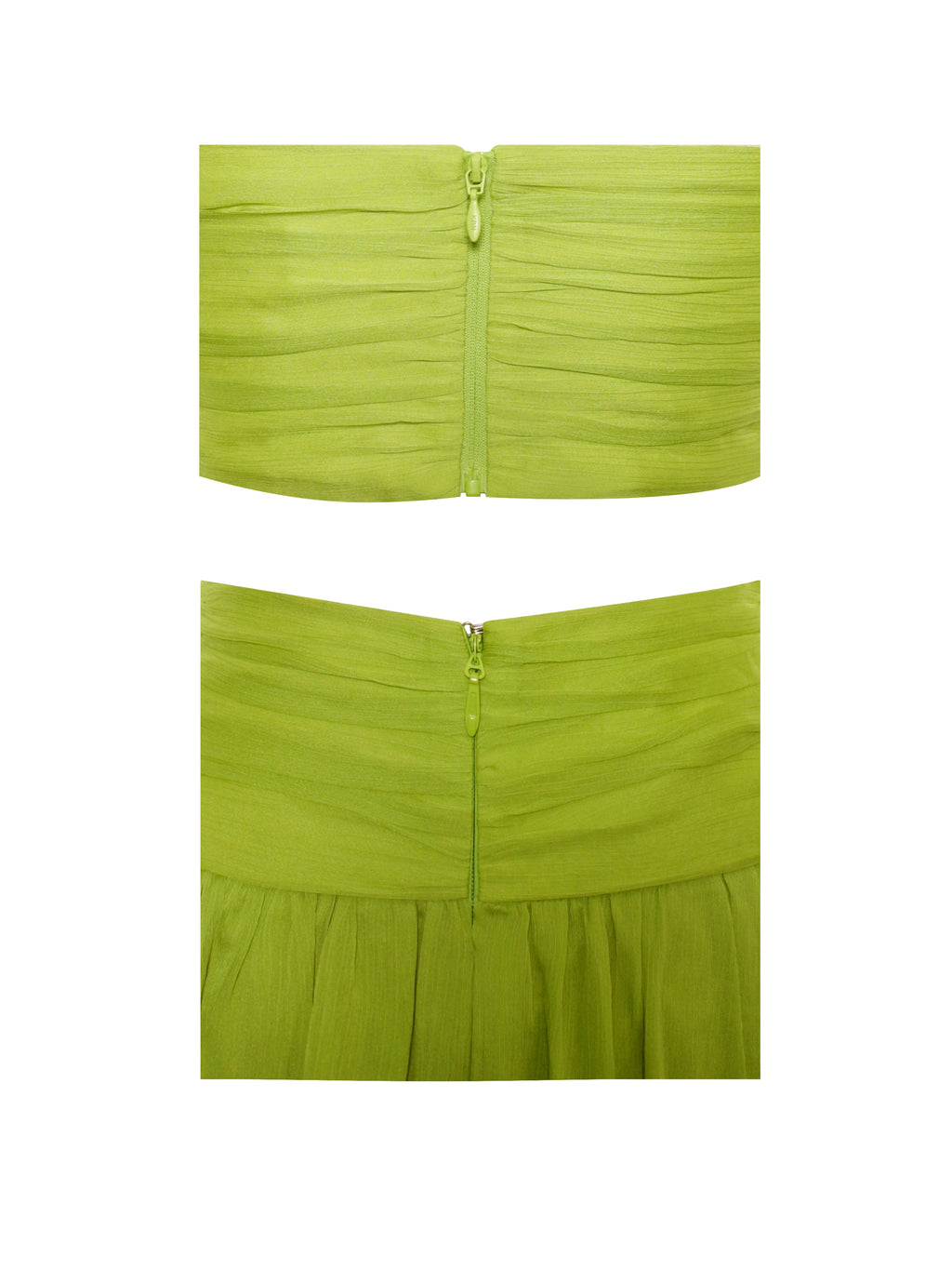 Quinby Lemon Chiffon Pleated Lace Up Maxi Dress