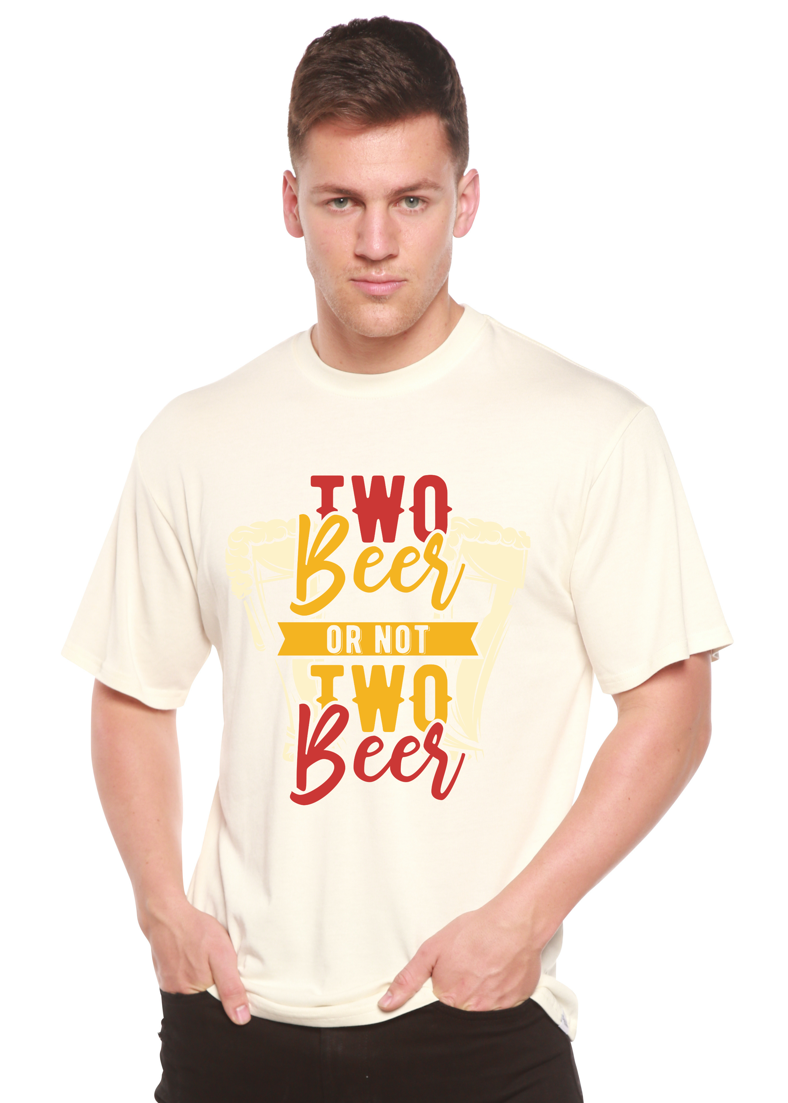 Two Beer Men's Bamboo Viscose/Organic Cotton Short Sleeve T-Shirt
