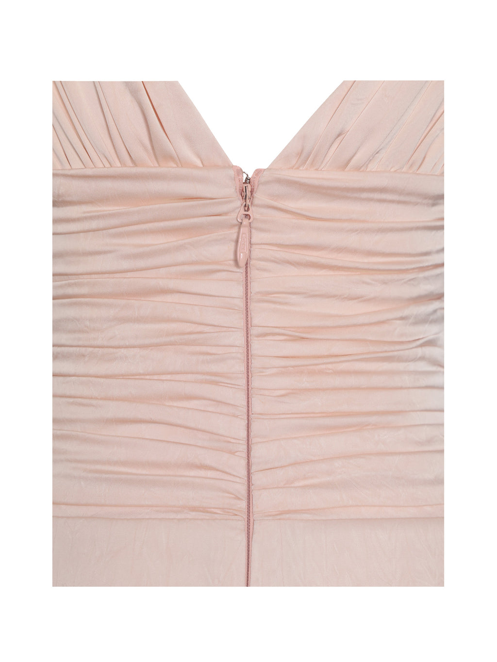 Talyssa Baby Pink Ruched Waist Double High Slit Maxi Gown (Archive Sale)