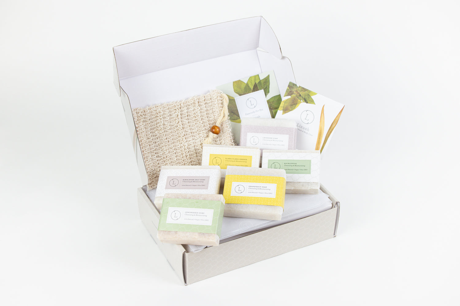 Set of  6 Handmade cold process, Natural Soap Bars in gift Set box
