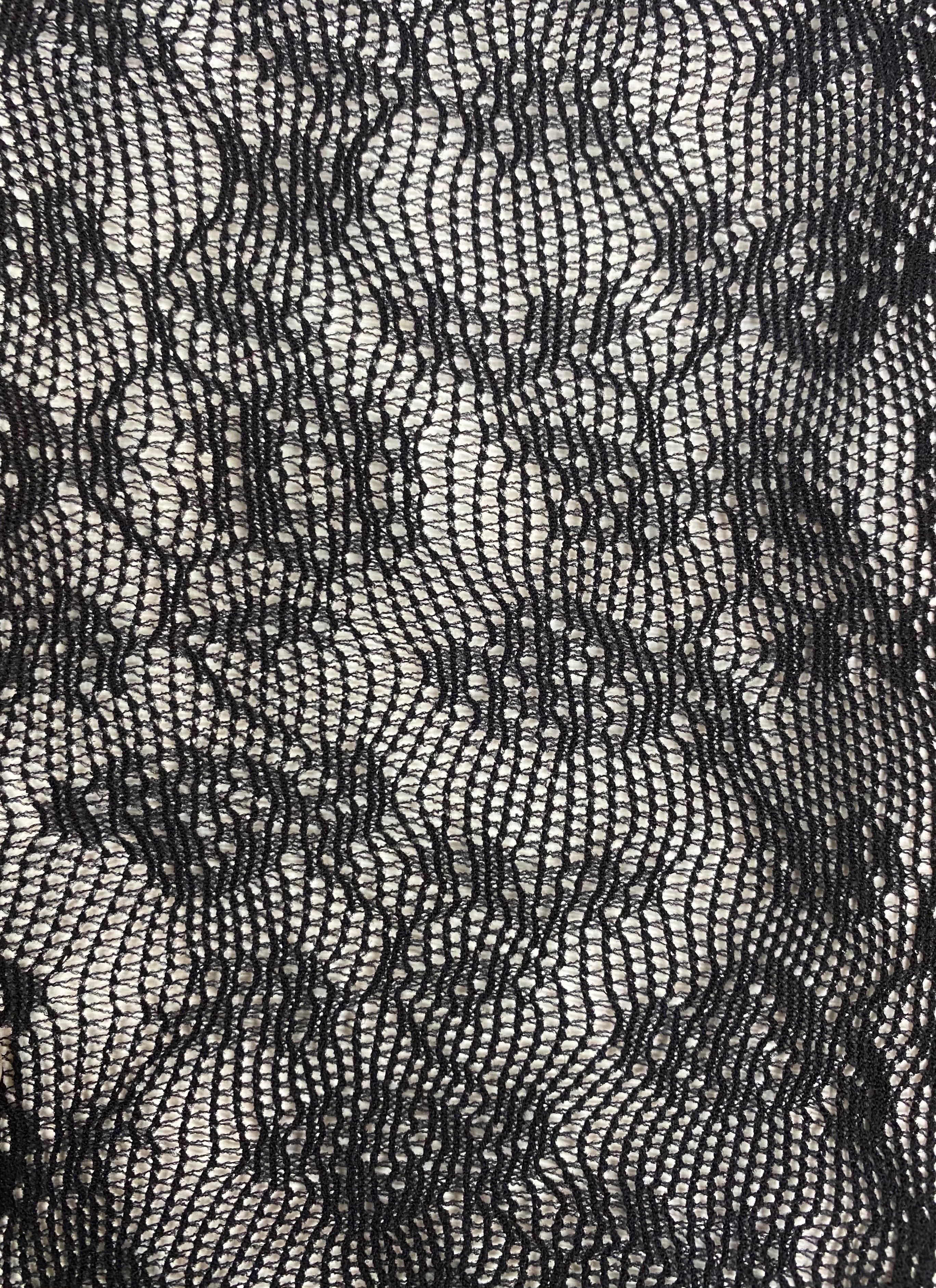 Miss Circle Black Lace Floral Print Thigh High Stockings