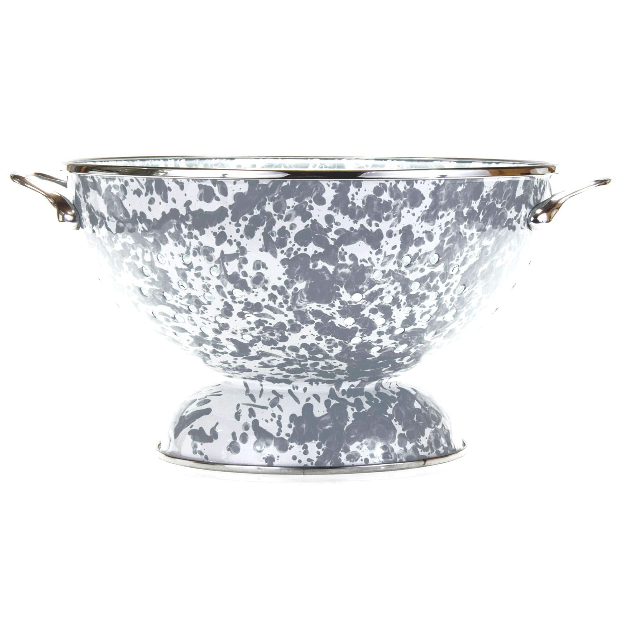 Golden Rabbit Enamelware Large Colander 5 QUART