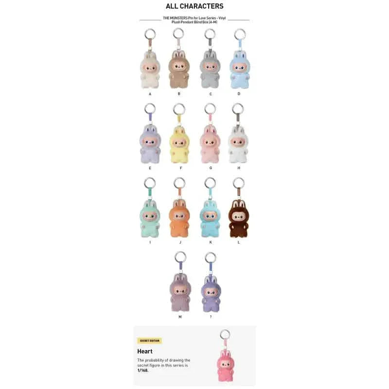 Labubu The Monsters Love Series Vinyl Plush Pendant – Blind Box (A–M / N–Z)
