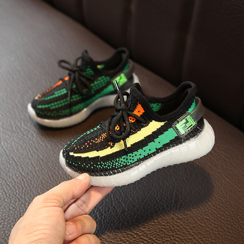 Boys Girls Baby/Toddler/Little Kids Leather Trainers Children's School Sport Shoes Soft Running Shoes