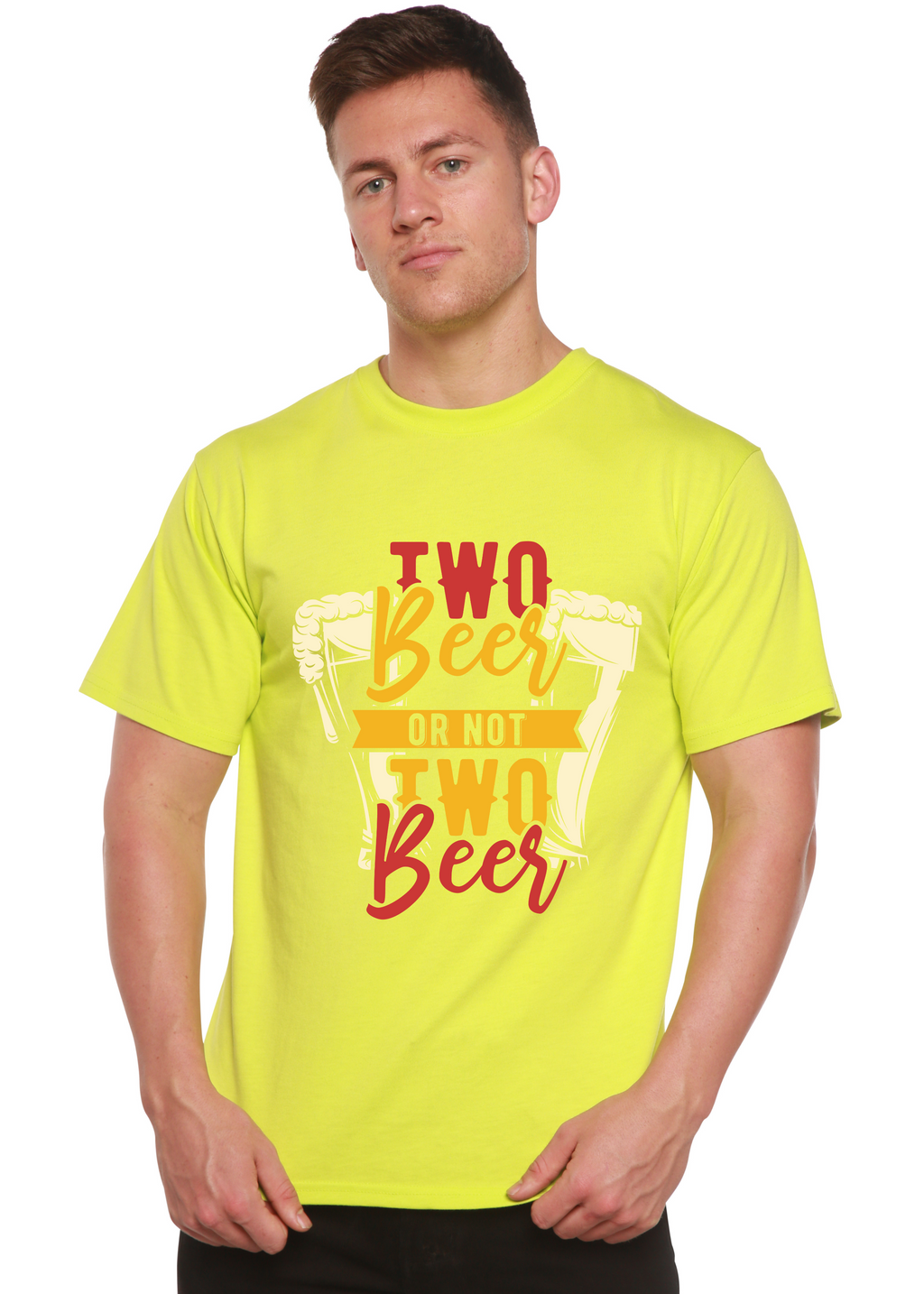 Two Beer Men's Bamboo Viscose/Organic Cotton Short Sleeve T-Shirt
