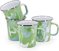 Golden Rabbit Enamelware Modern Monet 16 oz Latte Mugs - Set of 4