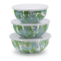 Golden Rabbit Enamelware Mixing Bowls Set of 3 (Modern Monet)