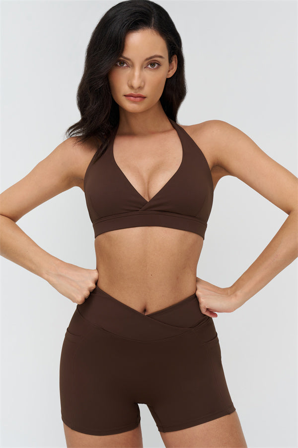 Sports Bra and Shorts 2-Piece Set – Seamless Sculpting
