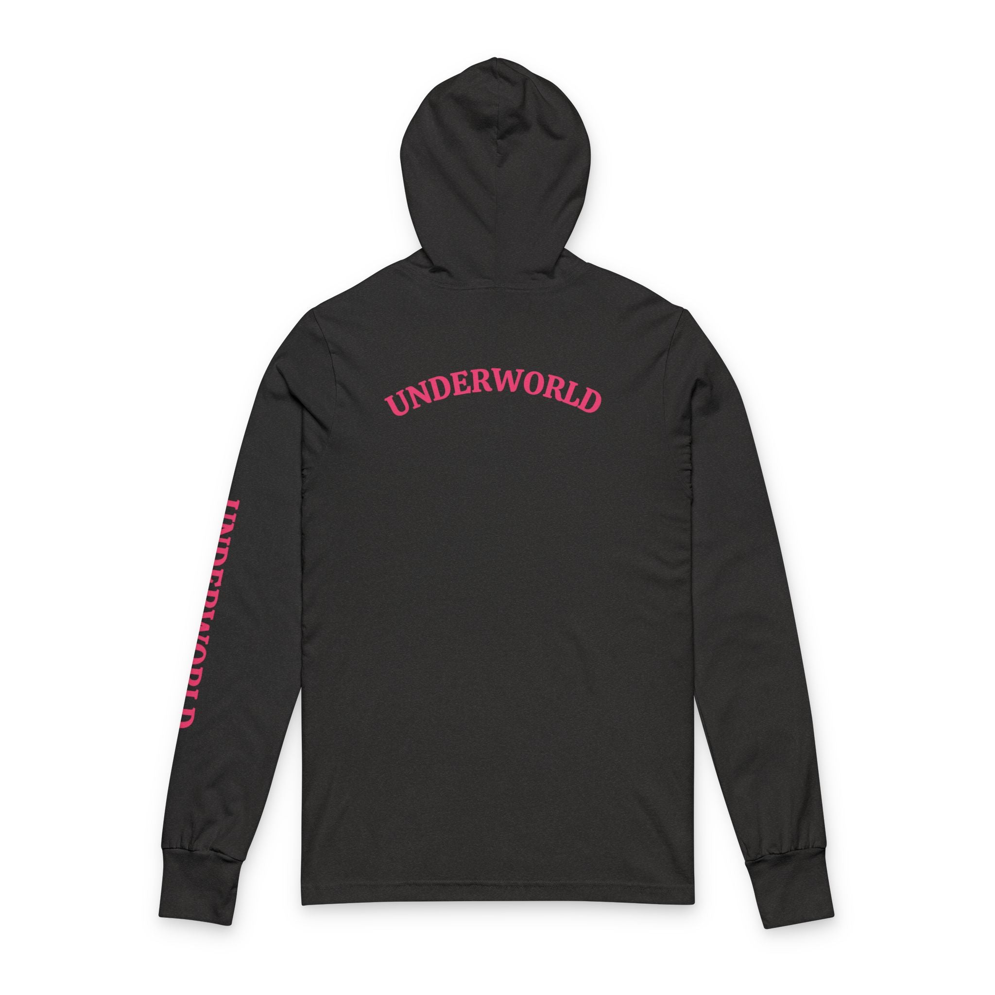 Underworld Pink Snake Skull Hooded Long Sleeve Tee - Statement Streetwear