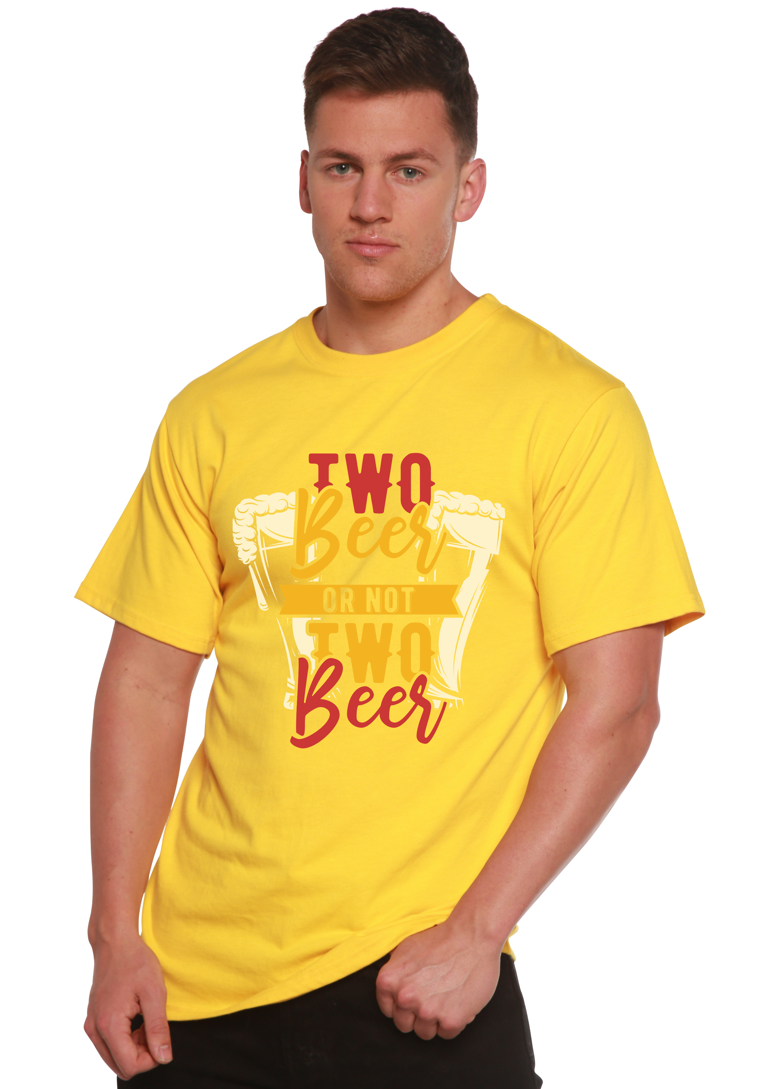 Two Beer Men's Bamboo Viscose/Organic Cotton Short Sleeve T-Shirt