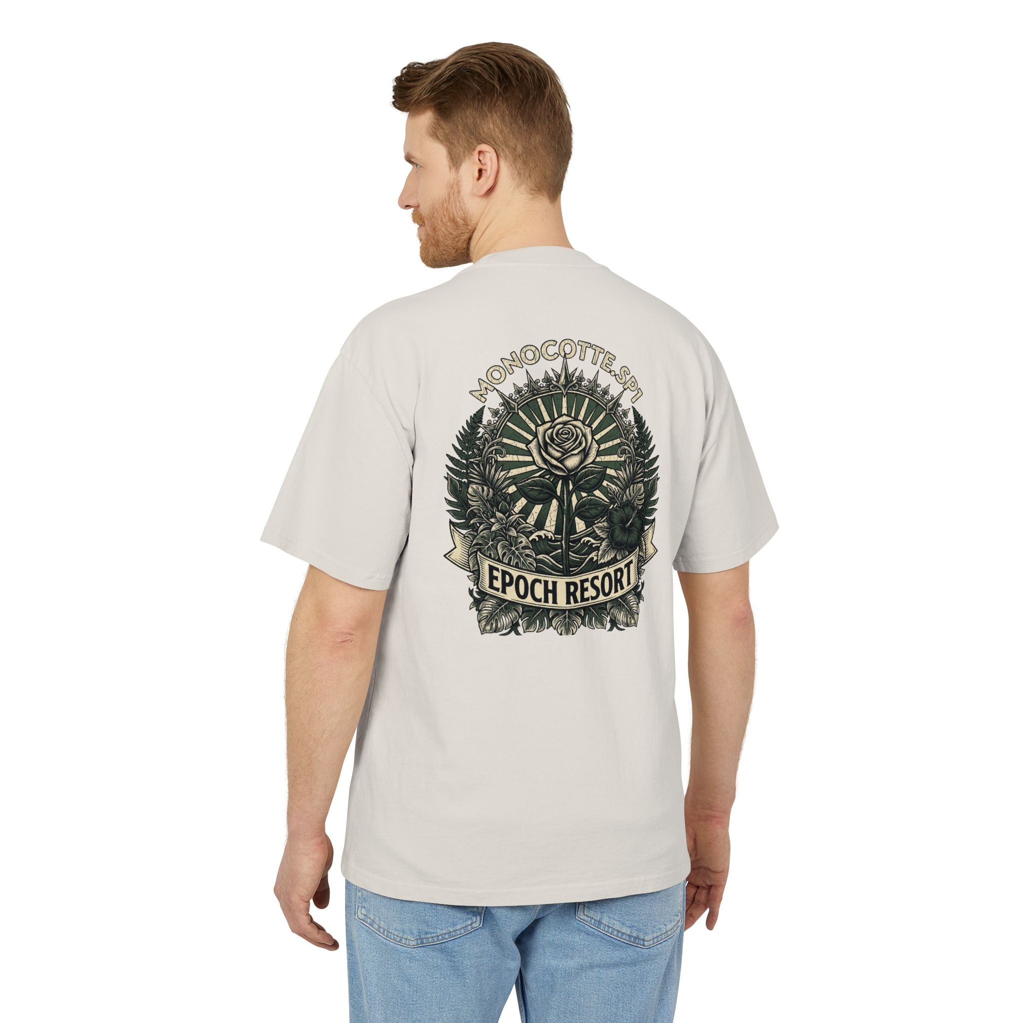 Epoch Resort Graphic Tee — Monocotte.sp1, Vintage Botanical Design