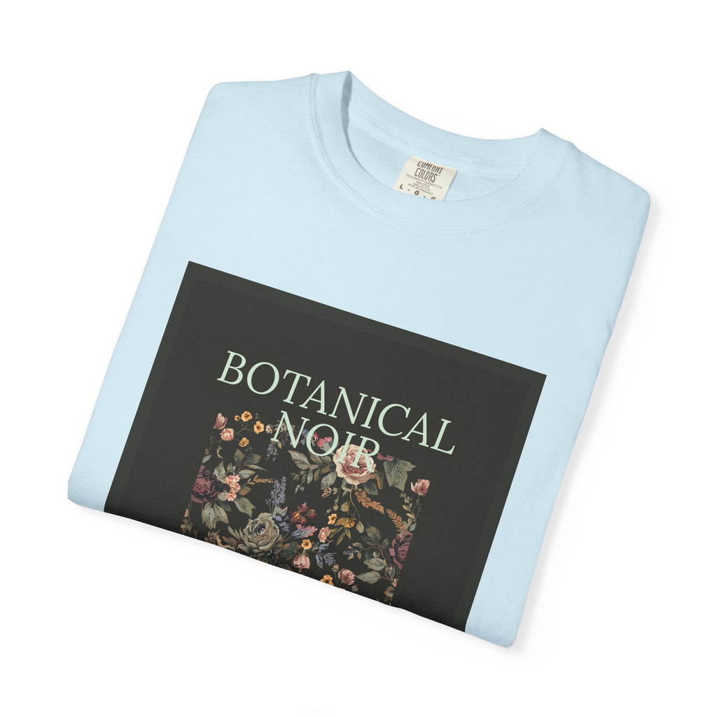 Botanical Noir Unisex T-Shirt — Vintage Floral Poster Tee