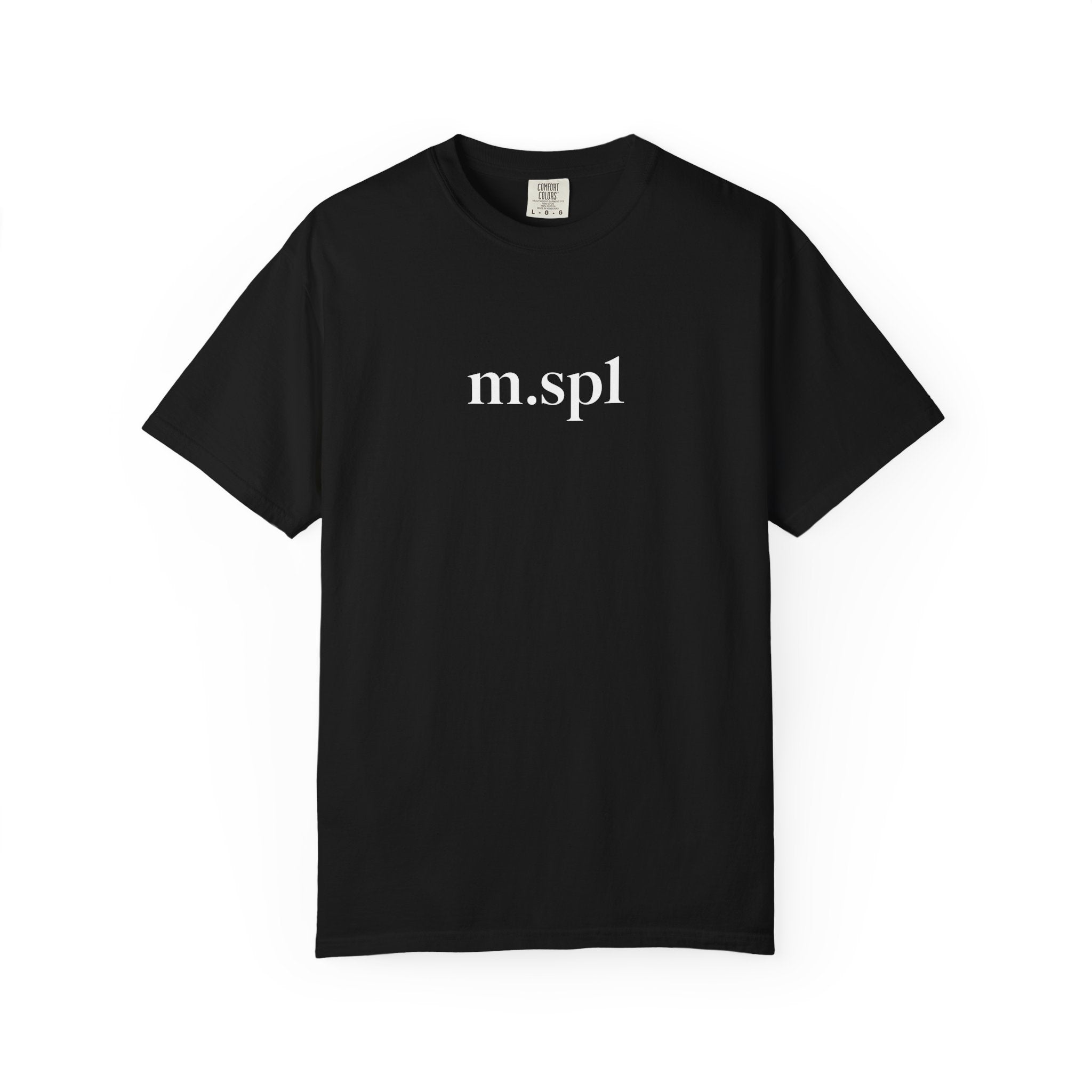 m.spl Minimalist Logo T-Shirt — Simple Graphic Black Tee