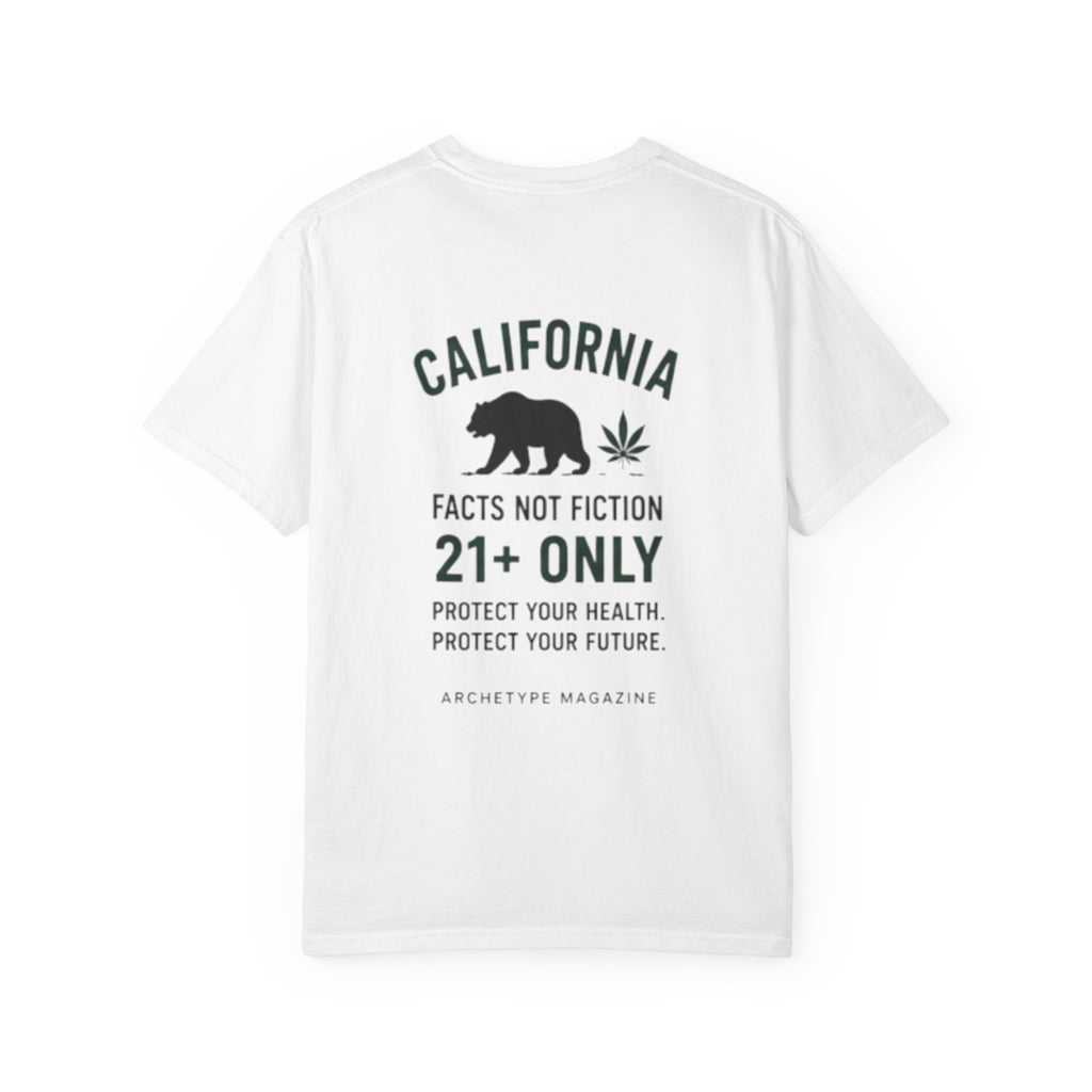 California 21+ Only Tee — "Facts Not Fiction" Cannabis Graphic T-Shirt