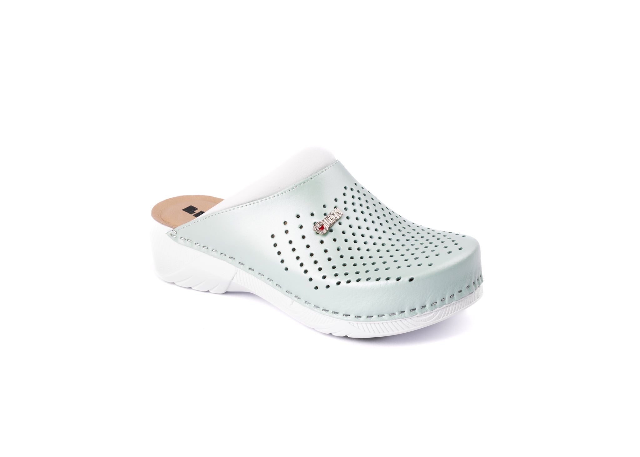 Pandora III Women's Leather Clogs - Gel Insole & Perforated Leather for Breathability