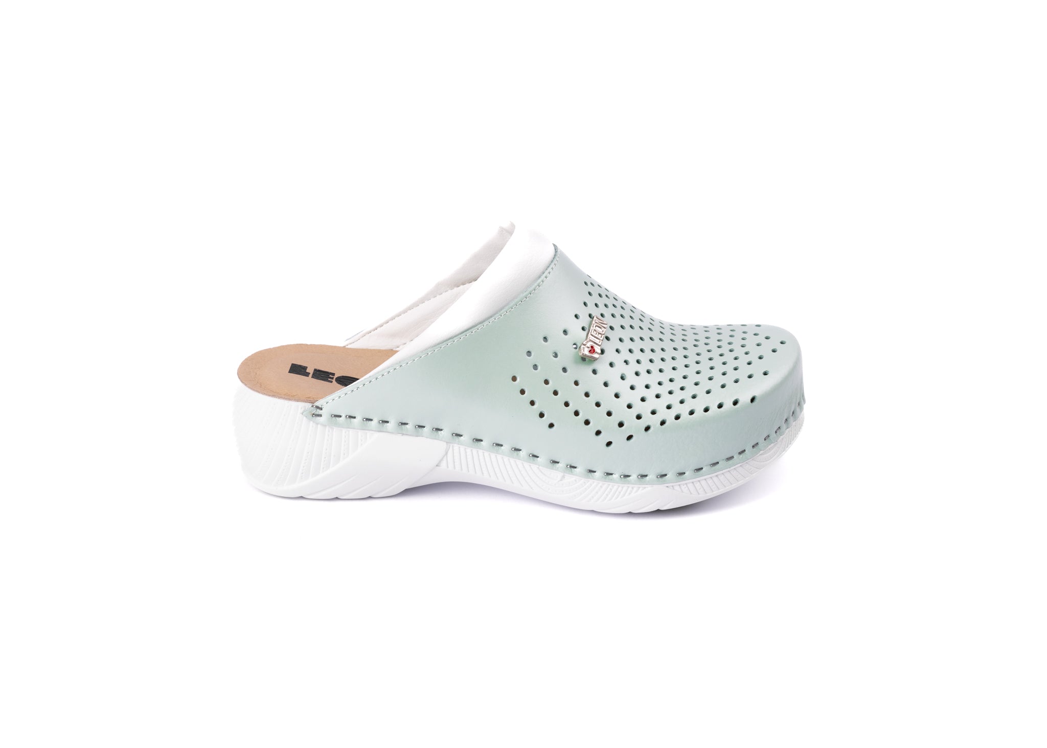Pandora III Women's Leather Clogs - Gel Insole & Perforated Leather for Breathability