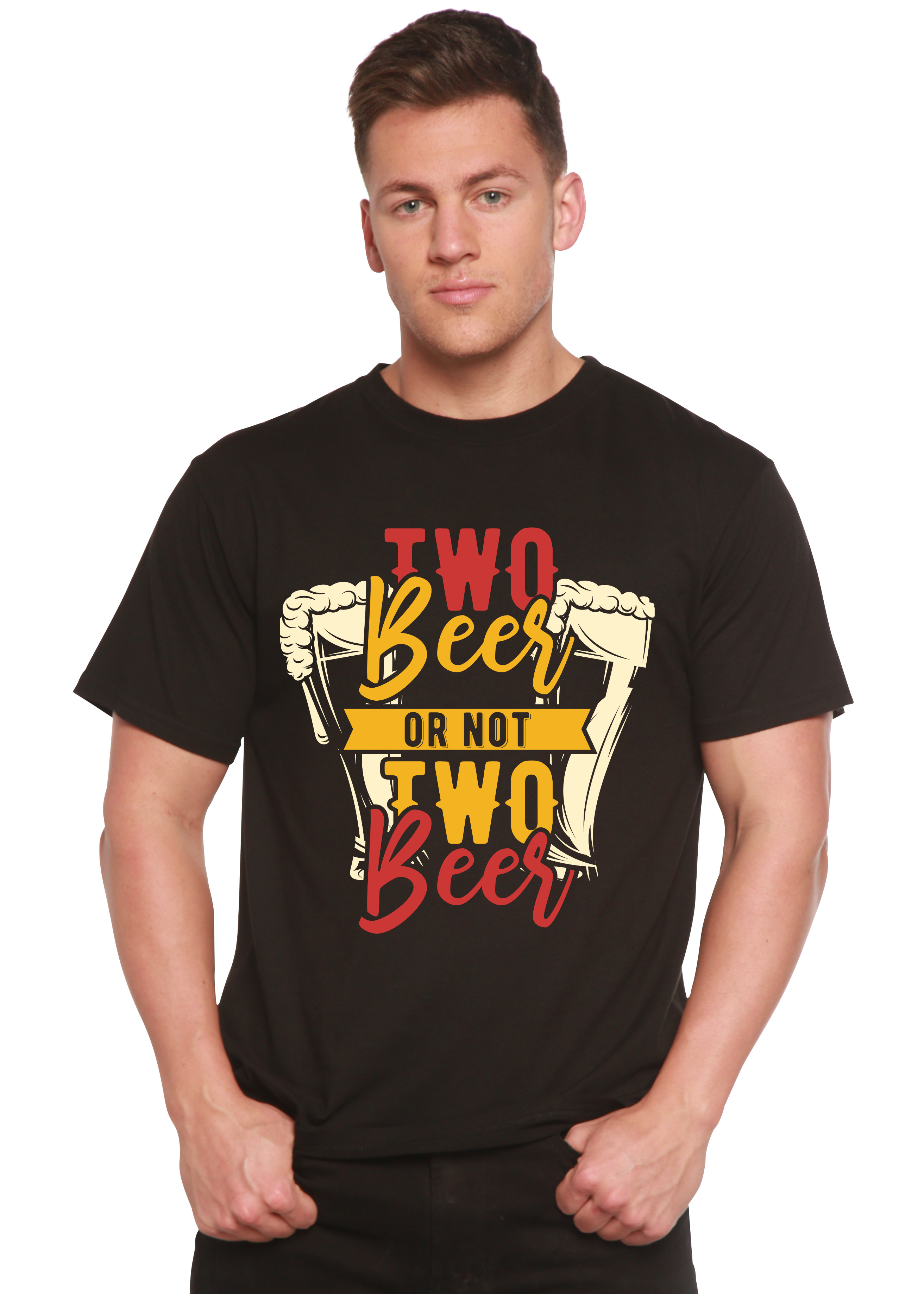 Two Beer Men's Bamboo Viscose/Organic Cotton Short Sleeve T-Shirt