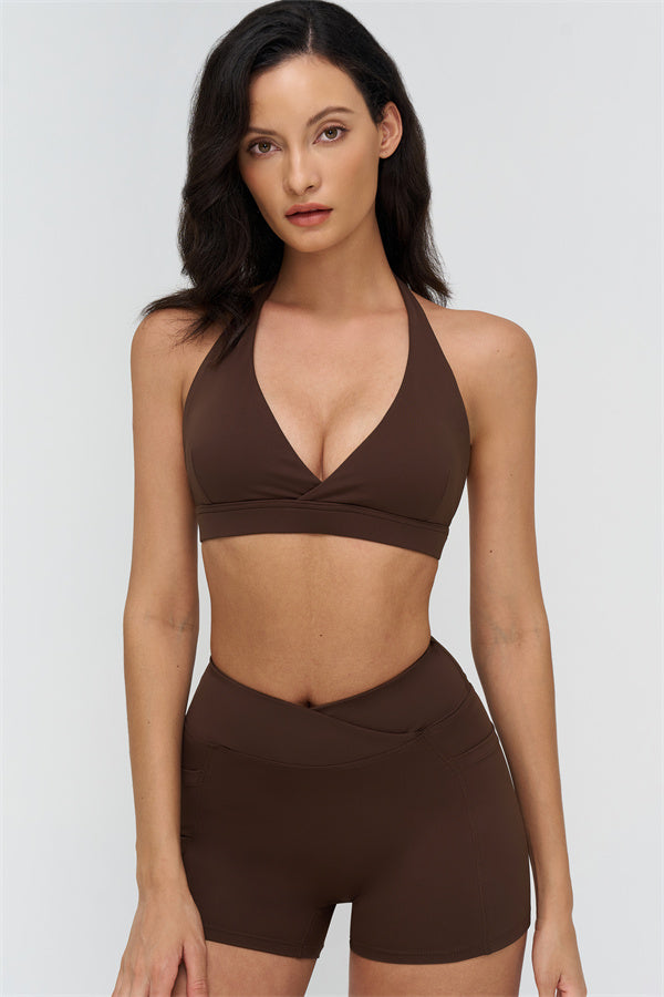 Sports Bra and Shorts 2-Piece Set – Seamless Sculpting
