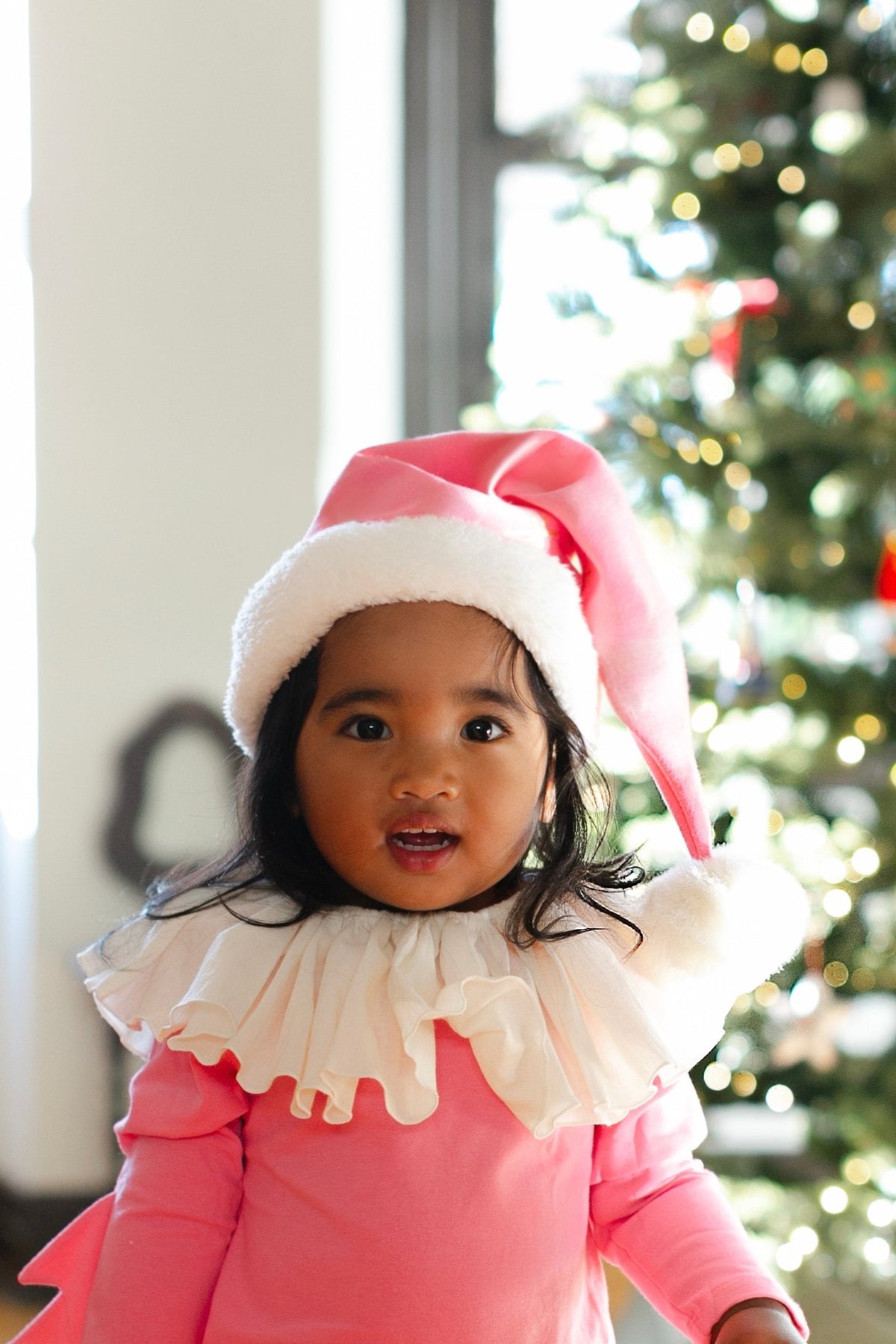 Pink Elf Christmas Hat