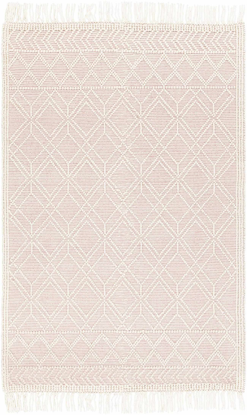 Ramsbury Soft Pink Wool Rug - Clearance