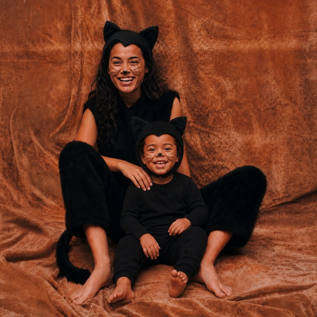 Adult Black Cat Hat & Tail Set