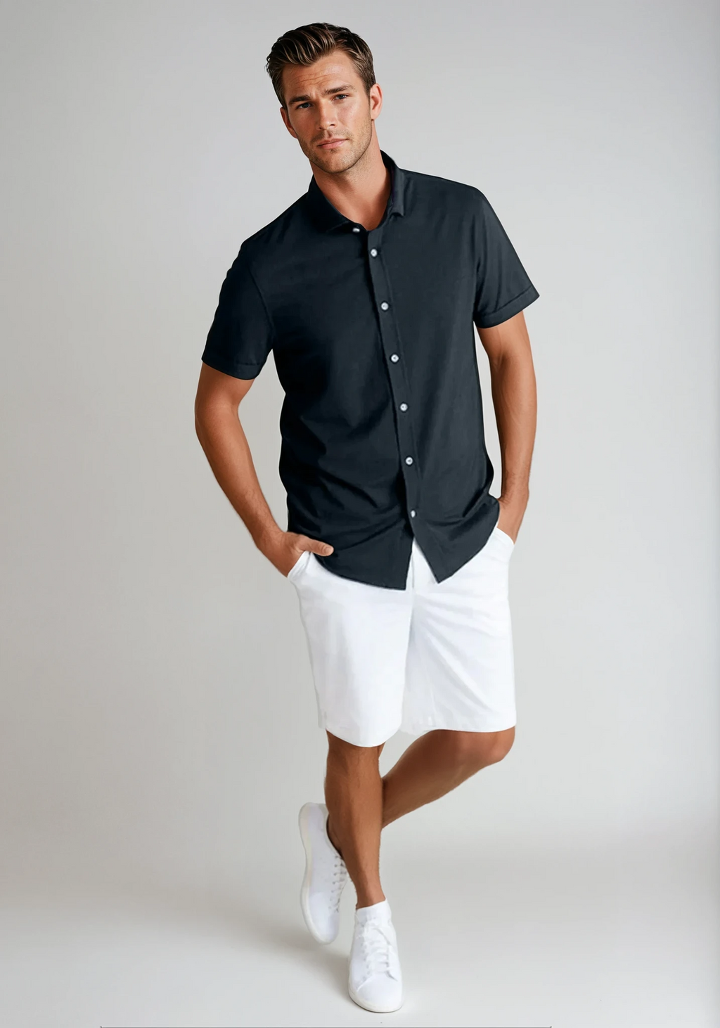 Buki Cinqo Single Shot Short Sleeve Shirt - Black