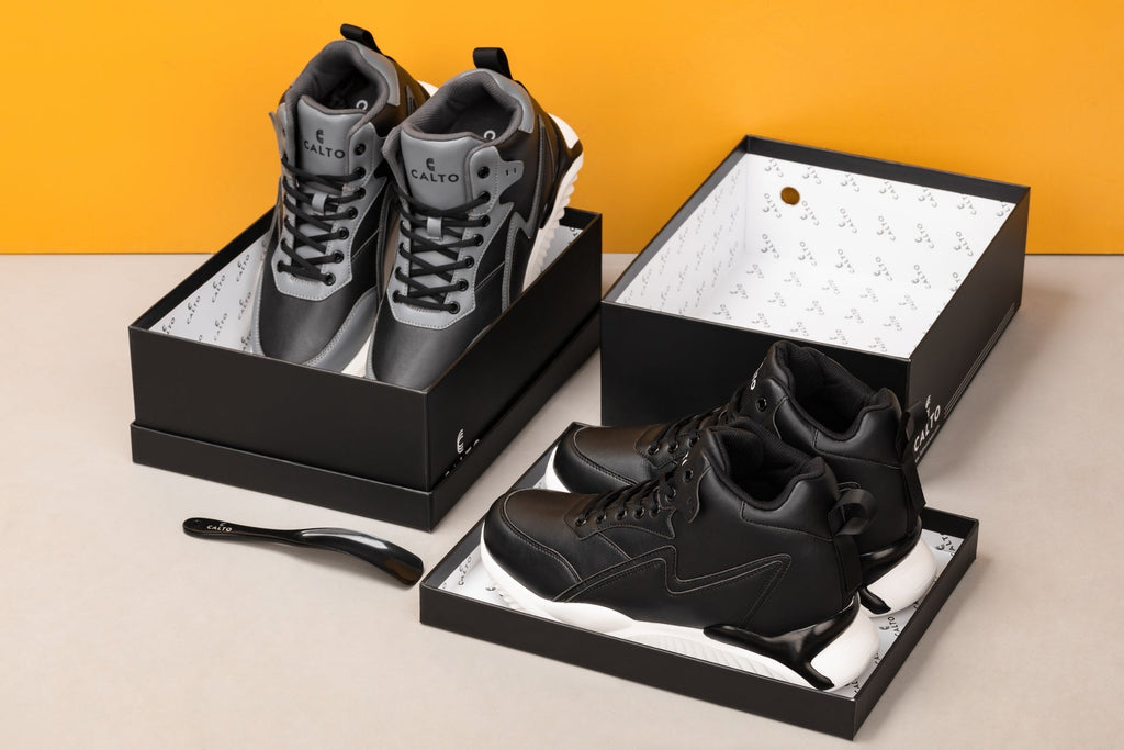Men's Black & Grey Lightweight Sneakers S3061