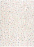 Cansu Pink & Cream Dotted Area Rug