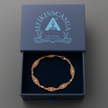 Elegant Rose Gold Filigree Bracelet - Hypoallergenic Stainless Steel Marquise Link Design | Women's | Amtikiss Casuals