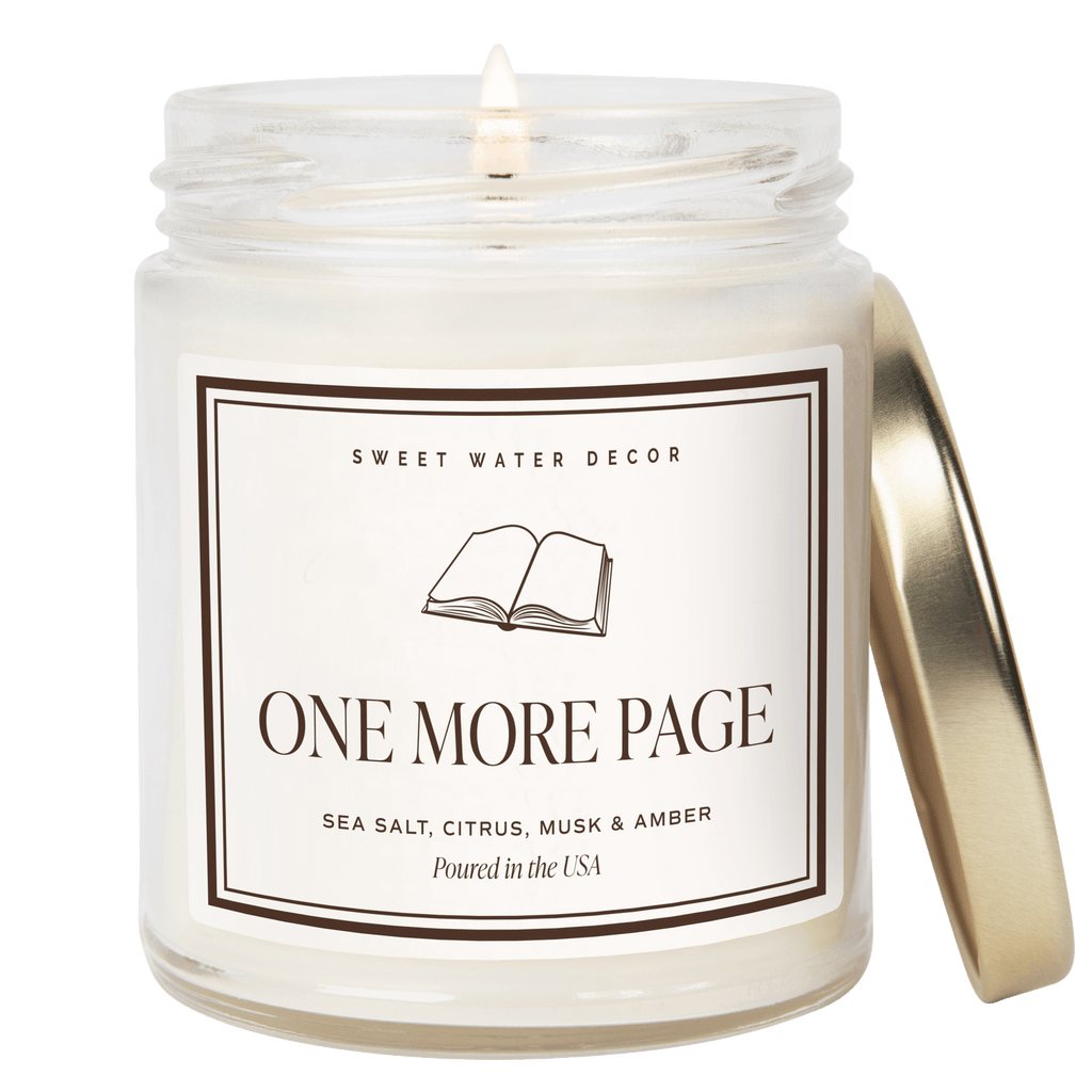One More Page Soy Candle - Clear Jar - 9 oz