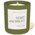 Merry and Bright Soy Candle - Olive Matte Jar - 15 oz
