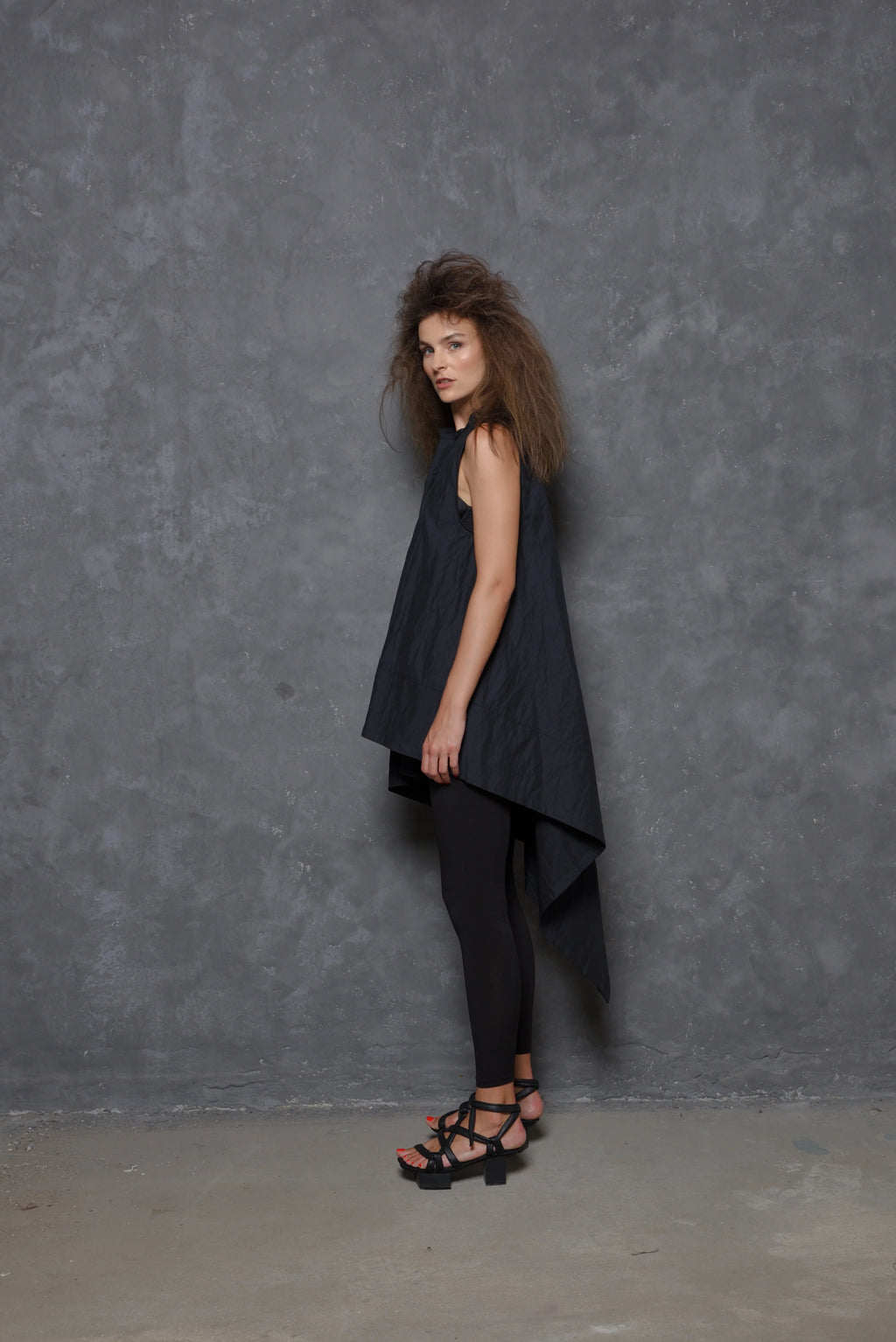 Sleeveless Asymmetrical Tunic Shirt
