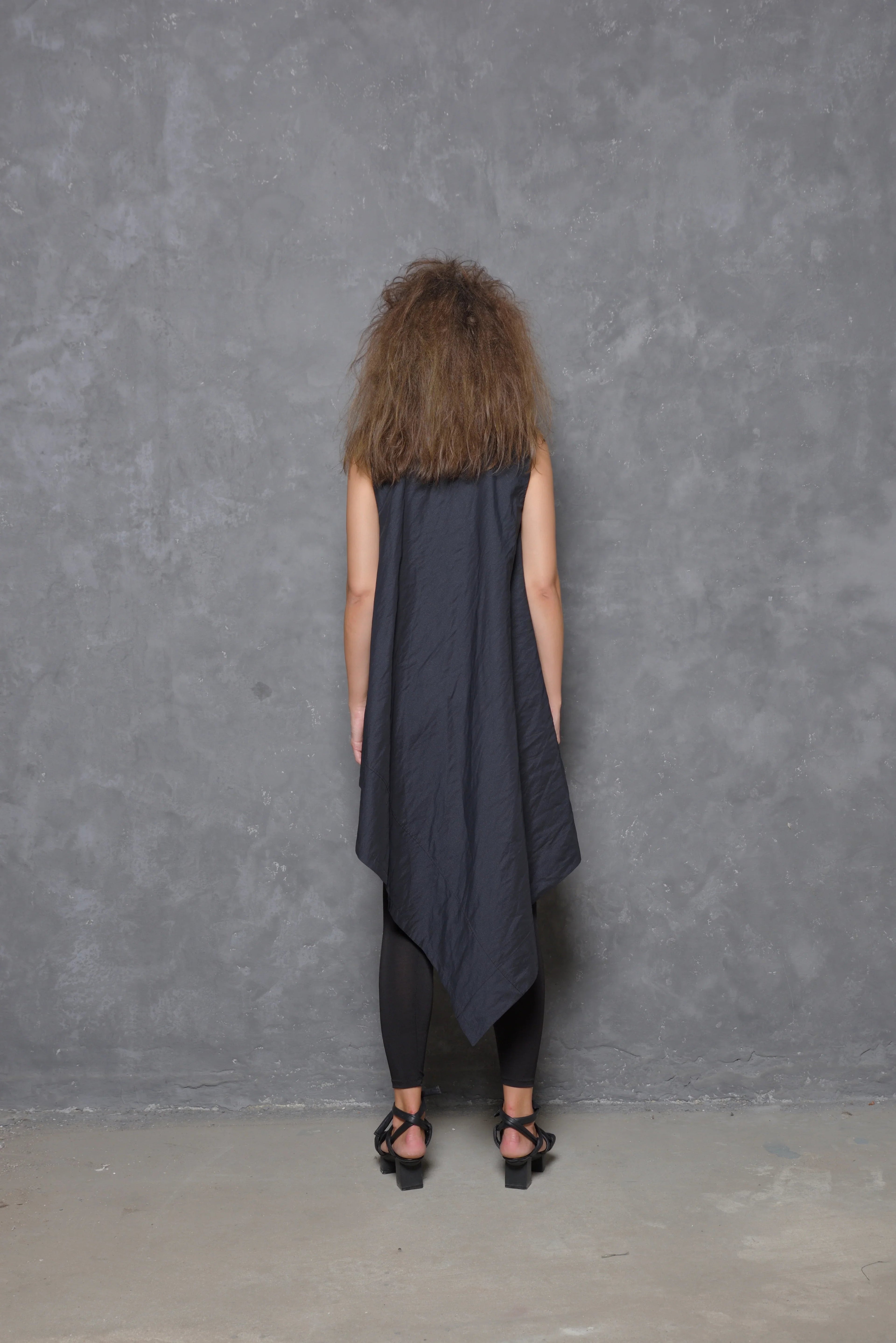 Sleeveless Asymmetrical Tunic Shirt