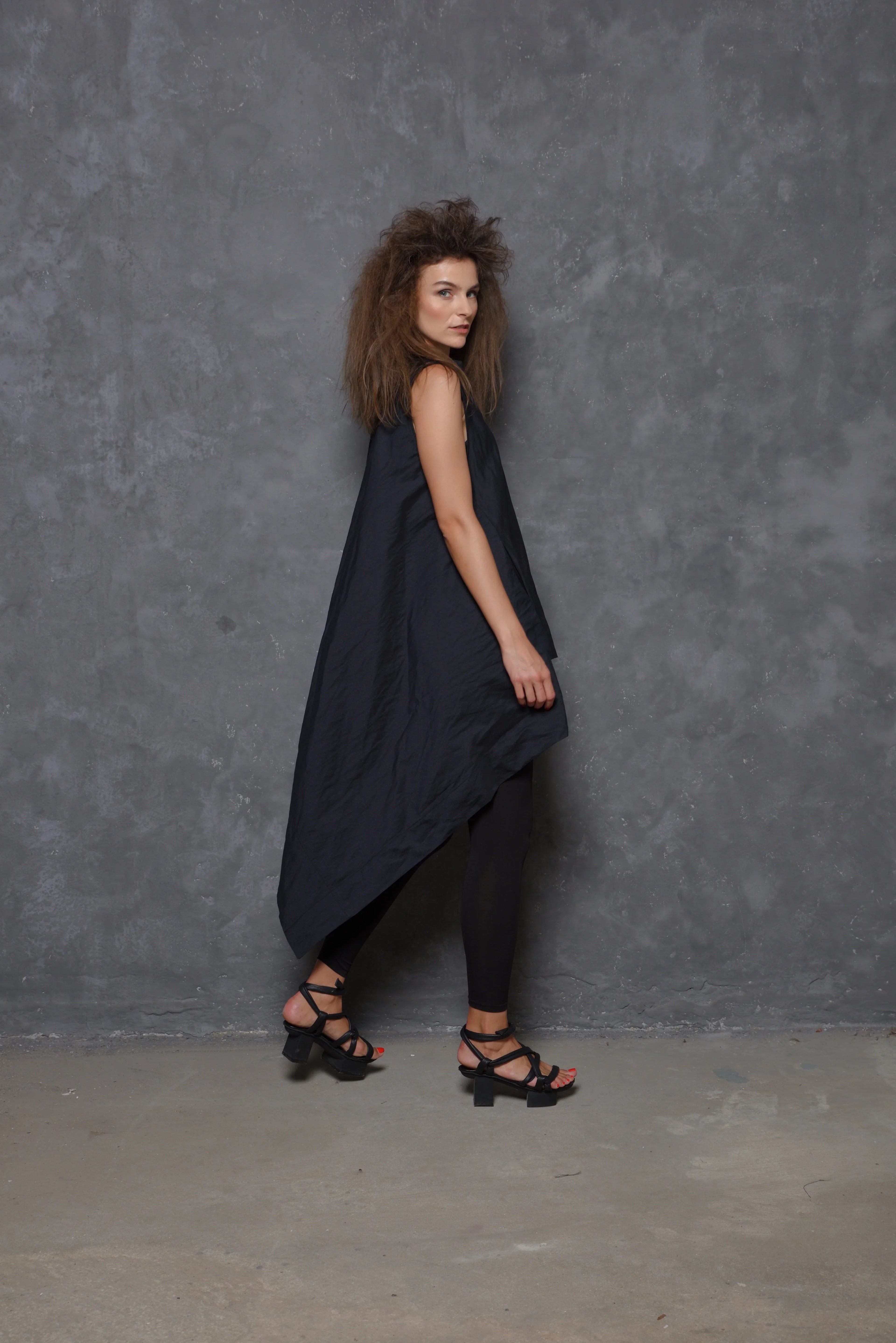 Sleeveless Asymmetrical Tunic Shirt