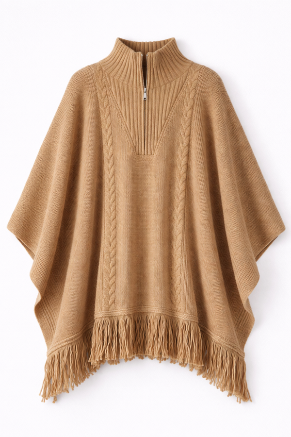 Mary Lou Adaptable Camel Poncho
