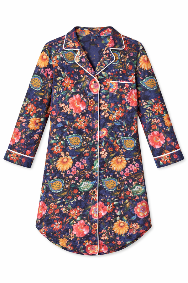 Cecilia Pajama Magnetic Dress in Blue Floral